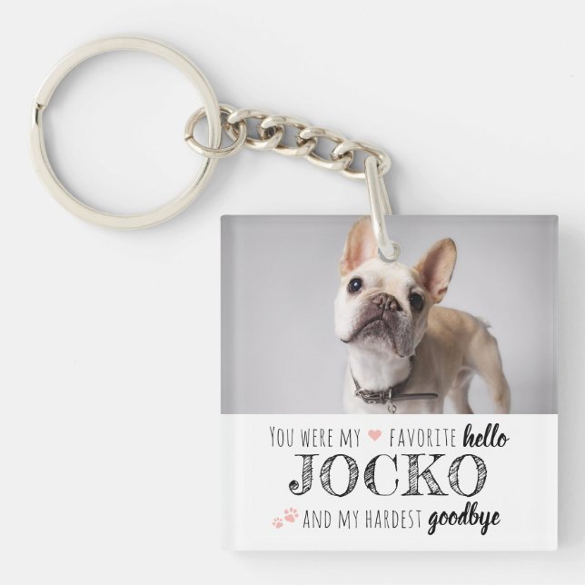 Porte-clefs Citation de sympathie pour mémorial d'animal de co (Devant)