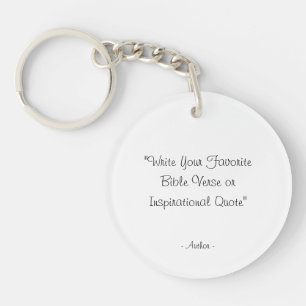 Porte-clefs Citation de texte personnalisé
