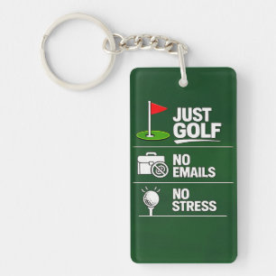 Porte-clefs Citation drôle de golf Retraite de golf