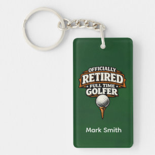 Porte-clefs Citation drôle de golf Retraite de golf
