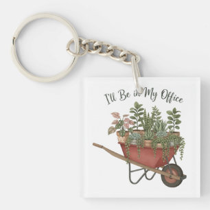 Porte-clefs Citation drôle de l'amant des plantes «Je serai da