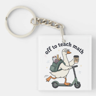 Porte-clefs Citation drôle de professeur de maths en partance 