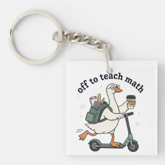 Porte-clefs Citation drôle de professeur de maths en partance
