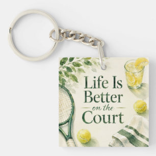 Porte-clefs Citation drôle de tennis