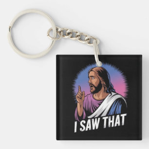Porte-clefs Citation drôle Jésus Meme J'ai vu ça Poster chréti