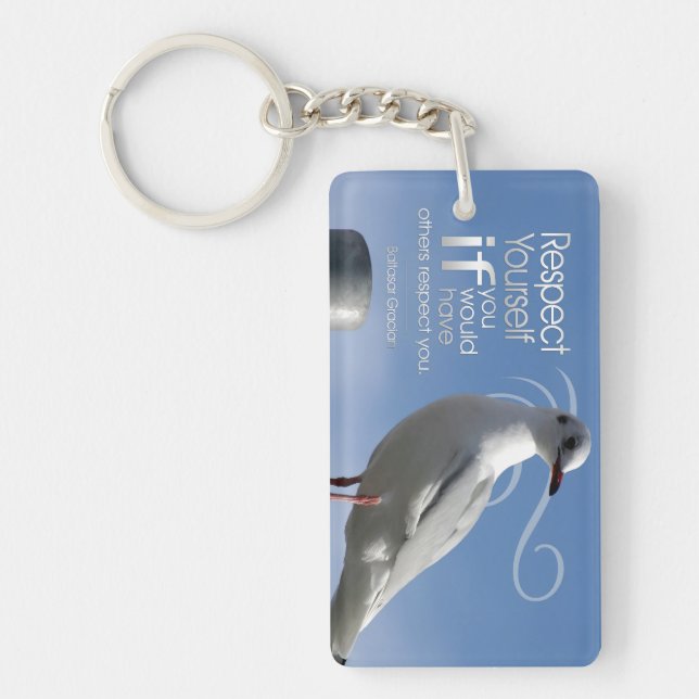 Porte-clefs Citation Inspirationnelle Baltasar Gracian "Respec (Devant)