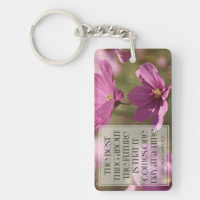 Porte-clefs Citation Inspirationnelle d'Abraham Lincoln "L'ave (Devant)