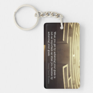 Porte-clefs Citation Inspirationnelle de Henry David Thoreau "