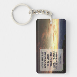 Porte-clefs Citation Inspirationnelle Epictetus "Meilleur usag
