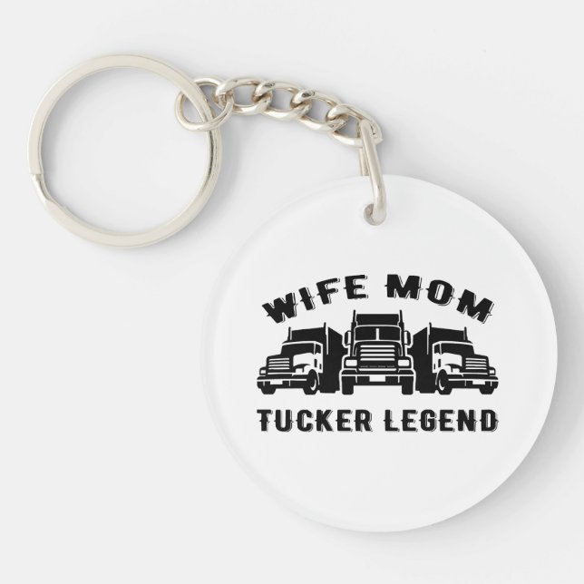 Porte-clefs Citation Légende Camionneuse Femme Mère (Devant)