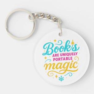 Porte-clefs Citation Livres Sont Magiques