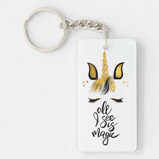 Porte-clefs Citation magique Unicorn (Devant)