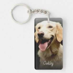Porte-clefs Citation Mignonne Photo de Chien Personnalisé Nom