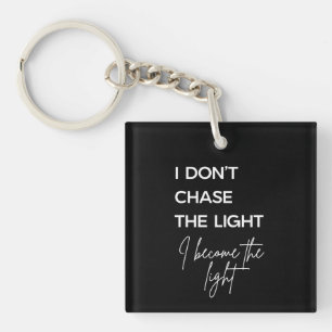 Porte-clefs Citation Motivante sur Fond Noir