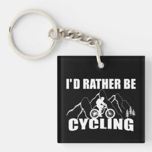 Porte-clefs Citation motivationnelle amusante à vélo