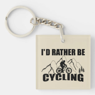 Porte-clefs Citation motivationnelle amusante à vélo