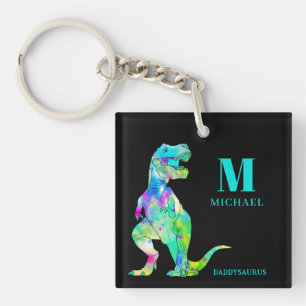 Porte-clefs Citation Personnalisée de Papa Dinosaure Drôle