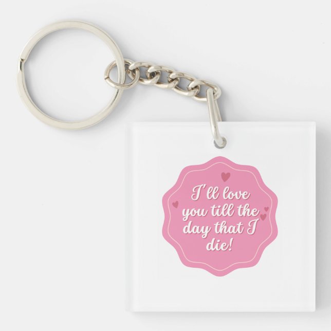 Porte-clefs Citation | Rose | Pastel (Devant)