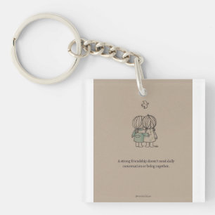 Porte-clefs "Citation sur l'amitié véritable "