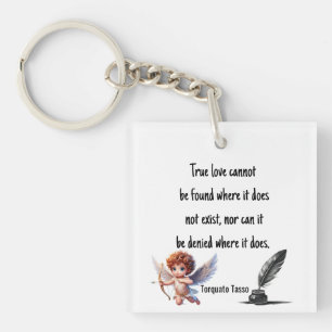 Porte-clefs Citation sur l'amour véritable