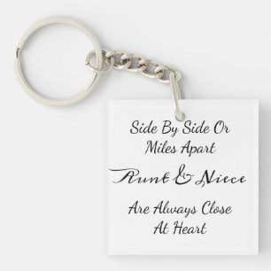 Porte-clefs Citation Tante & Nièce – Côte à Côte ou à des Mile