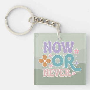 Porte-clefs Citation Turquoise Green Pastel