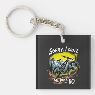 Porte-clefs Citations amusantes de l'amoureux du vélo d'aventu