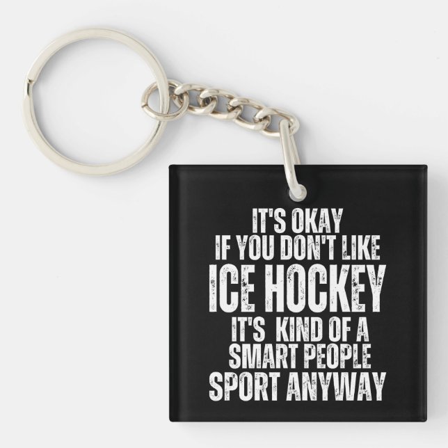Porte-clefs Citations drôles de HOCKEY SUR GLACE (Devant)
