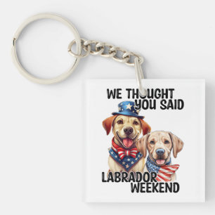 Porte-clefs Citations drôles et patriotiques pour chiens labra