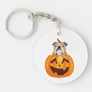 Porte-clefs Citrouille Bulldog
