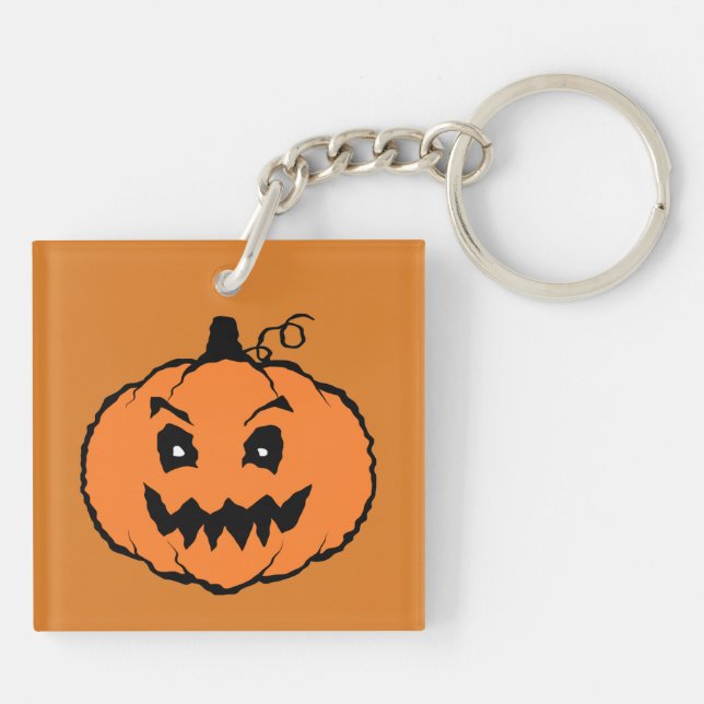 Porte-clefs Citrouille d'horreur d'Halloween (Dos)