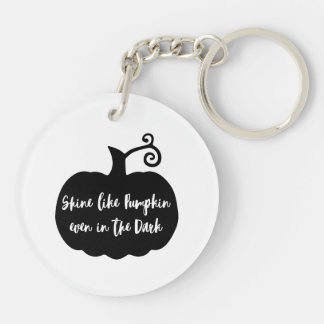 Porte-clefs Citrouille noire Halloween