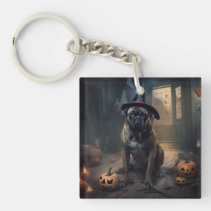 Porte-clefs Citrouilles Bullmastiff Halloween Épouvantables
