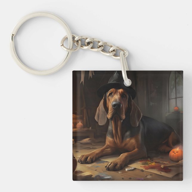 Porte-clefs Citrouilles Limier d'Halloween effrayantes (Devant)