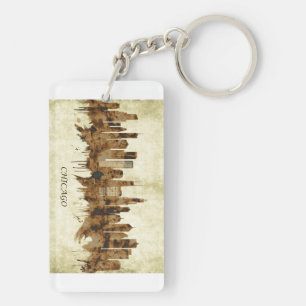 Porte-clefs Cityscape de l'Illinois