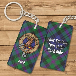 Porte-clefs Clan Baird Crest sur Tartan