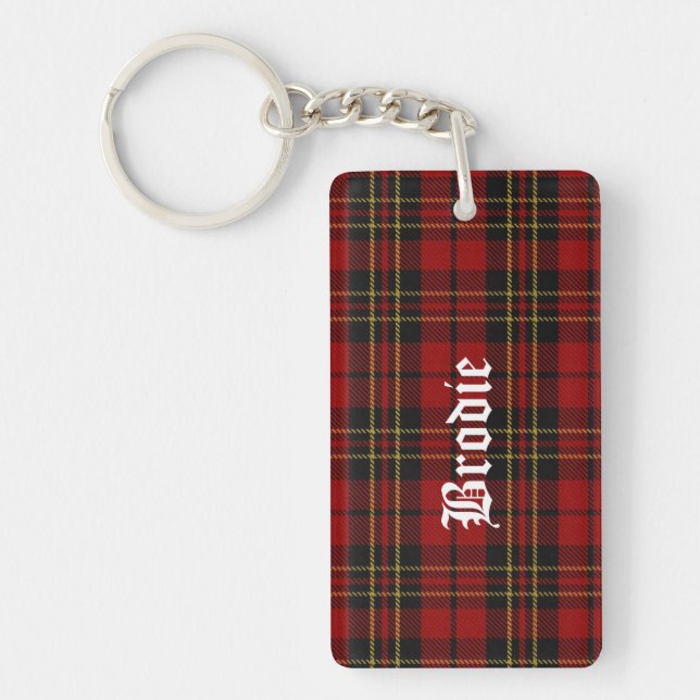 Porte-clefs Clan Brodie Tartan Plaid Porte - clé (Devant)