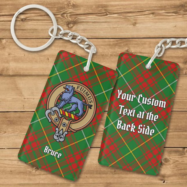 Porte-clefs Clan Bruce Crest sur la chasse Tartan (Créateur téléchargé)