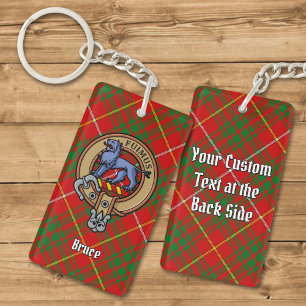 Porte-clefs Clan Bruce Crest sur Tartan