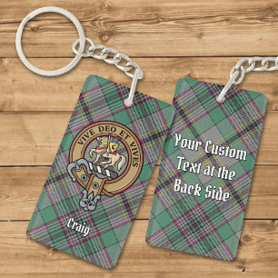 Porte-clefs Clan Craig Crest Acrylique Porte - clé