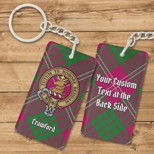 Porte-clefs Clan Crawford Crest Acrylique Porte - clé