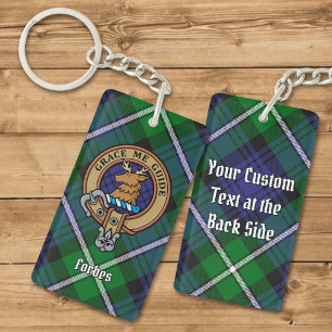 Porte-clefs Clan Forbes Crest sur Tartan