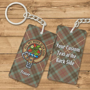 Porte-clefs Clan Fraser Crest Porte - clé acrylique