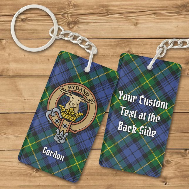 Porte-clefs Clan Gordon Crest sur Tartan Porte - clé (Créateur téléchargé)