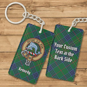 Porte-clefs Clan Kennedy Crest sur Tartan