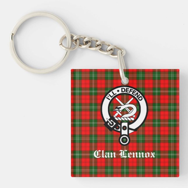 Porte-clefs Clan Lennox Crest Badge & Tartan (Devant)