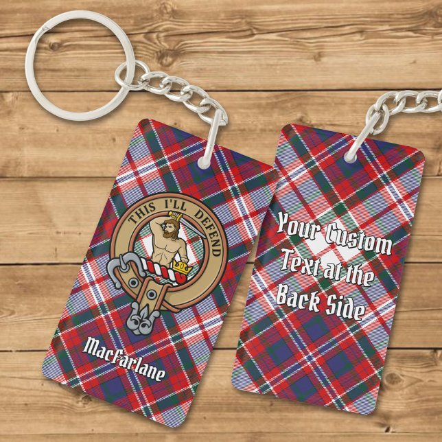 Porte-clefs Clan MacFarlane Crest sur le tatan de robe (Créateur téléchargé)