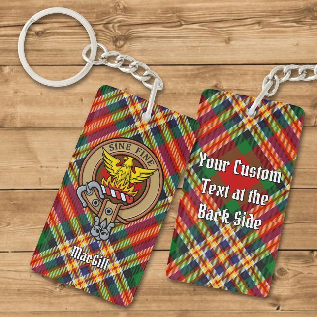Porte-clefs Clan MacGill Crest sur Tartan Porte - clé (Créateur téléchargé)