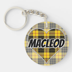 Porte-clefs Clan MacLeod de Lewis Tartan Heart