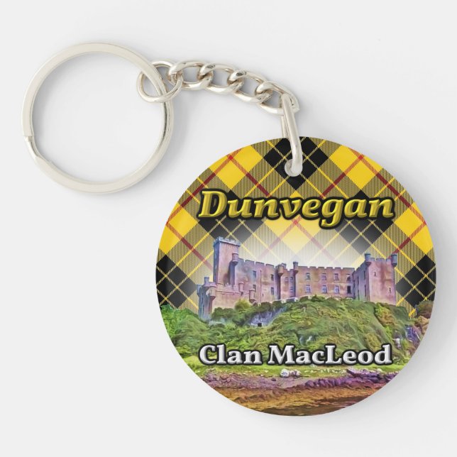 Porte-clefs Clan MacLeod Dunvegan Castle Lewis Tartan (Devant)